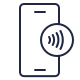 Icona mobile payments per acquisti tramite smartphone o smartwatch tramite Carta Prepaid International richiedibile da Mediobanca Premier 