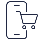 Icona acquisti tramite smartphone con i mobile payments con Conto Premier 