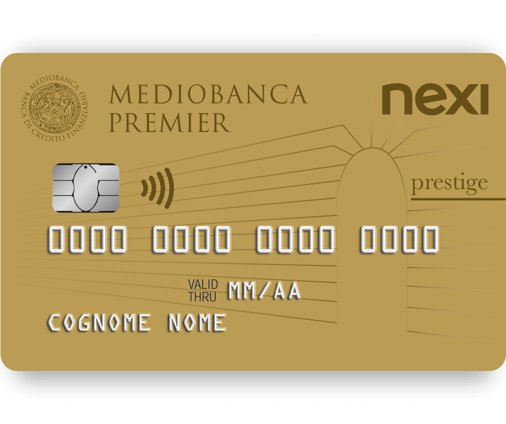 Carta di Credito Prestige richiedibile da Mediobanca Premier